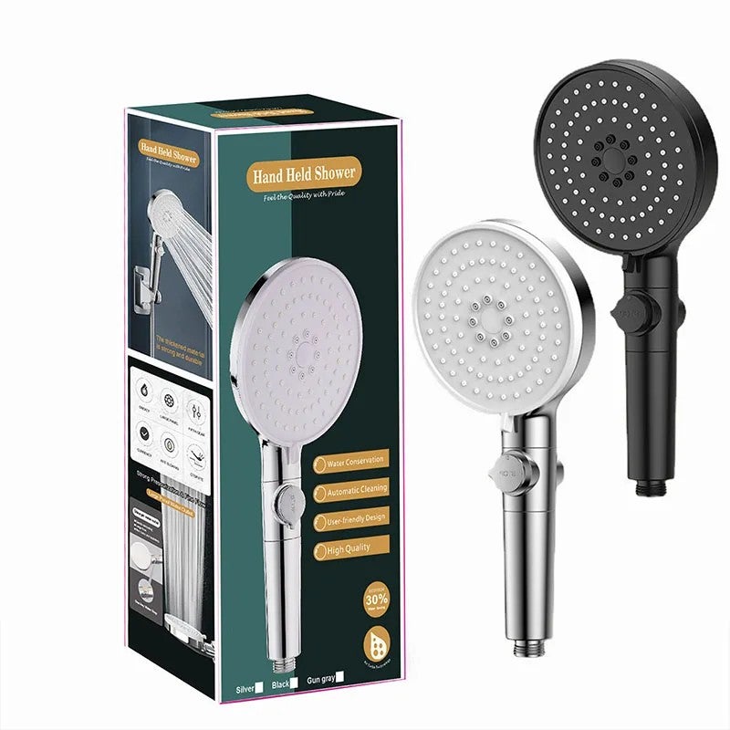 Y&D Filtered Shower Head with Pressure Booster Pump - High Pressure Water Saving Showerhead Filters for Hard Water - Chrome Finish - Image 3